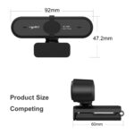 Cámara de Computadora Hxsj S6 HD 1080P Gran Angular 95 Grados con Micrófono (Negro) - Imagen 3