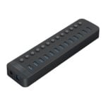 ORICO CT2U3-13AB HUB USB 3.0 de 13 puertos con rayas de plástico y interruptores individuales, EU Plug