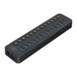 ORICO CT2U3-13AB HUB USB 3.0 de 13 puertos con rayas de plástico y interruptores individuales, US Plug