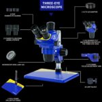 Microscopio Estéreo TrinOcular de Vídeo HD Super X 360 Rotación Mecánico - Imagen 2