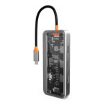 Hub Docking Station Sw10V 10 en 1 Type-C a PD, USB 3.0, 2x USB 2.0, HDMI, VGA, RJ45, SD/TF, Audio 3.5 (Gris) - Imagen 2