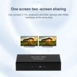 Divisor de Pantalla Simultánea HDMI 1 a 2 Measy Sph102 1080P (Enchufe del Reino Unido) - Imagen 3
