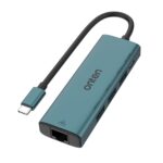 Hub USB 3.0 5 en 1 Onten UC121 USB-C / Type-C con Entrada 5 V y Tarjeta de Red 100 Mbps