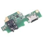 Placa de carga USB para móvil con puerto USB-C y componentes electrónicos.