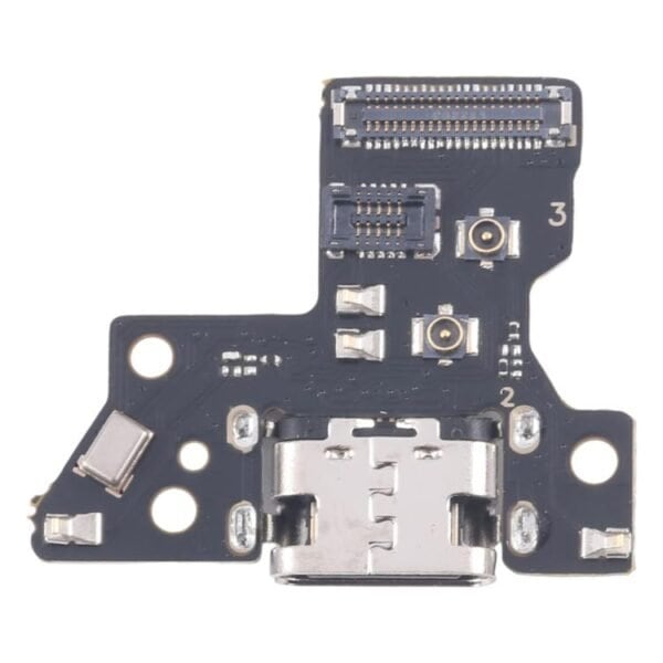 Placa de carga y conectores para reparación de iPhone.