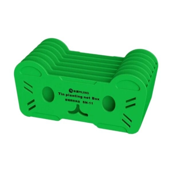 Caja de semillas en forma de gato verde para plantación de semillas.
