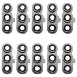 Cubierta de Lente de Cámara Trasera para Samsung Galaxy S23 FE SM-S711B (Negro) - Paquete de (10 Piezas)