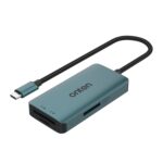 Adaptador Onten C12 3 en 1 USB-C a Type-A con Lector de Tarjetas SD y TF (Verde Pino)