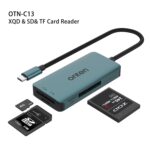 Lector de Tarjetas Onten C13 3 en 1 USB-C / Type-C a XQD, SD y TF (Verde Pino) - Imagen 2
