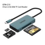 Lector de Tarjetas 3 en 1 Onten C15 USB-C/Tipo-C a Cfast 2.0, SD y TF (Verde Pino) - Imagen 2