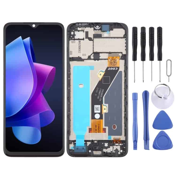EDA006935201.jpg Pantalla Completa con Marco para Tecno Spark Go 2023 Bf7N (Blanco) - Imagen 1
