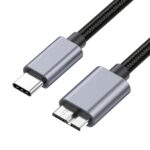 Cable Adaptador Disco Duro Móvil USB-C Tipo-C 3.1 a Micro B 10 Gbps 0,5 m