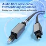 Cable de Audio Óptico Digital Toslink Macho a Macho 5,0 mm Diámetro Exterior 5 m - Imagen 2