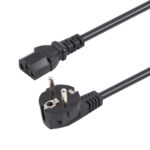 Cable de Alimentación para Ordenador con Enchufe Europeo de 3 Pines, 5 Metros (Negro)