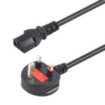 Cable de Alimentación para Ordenador con Enchufe Británico Grande de 3 Pines, 3 Metros (Negro)