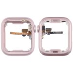 Marco Medio Aleación de Aluminio Bisel con Corona Eje Giratorio para Apple Watch Series 9 45mm (GPS) (Rosa)