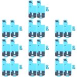 Adhesivo Disipador de Calor Cubierta Trasera de Cámara para Apple iPhone 16, (10 Piezas) (Negro) con Almohadillas de Esponja