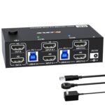 Conmutador KVM KC-KVM8202 de Dos Monitores USB 3.0 HDMI 8K 60 Hz con Dos Puertos Enchufe Australiano - Imagen 2