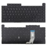 Teclado Retroiluminado RGB para Asus Rog Strix Scar G512 G512Lv G512Lw G512Li (Negro) (Versión USA)