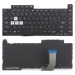 Teclado Retroiluminado Colorido 16 Pines para Asus Rog Strix Scar G512 Lv Lw Li Versión USA Teclas Transparentes