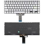 Teclado Retroiluminado para Asus Vivobook S14 X421 (Versión USA) (Plateado)