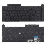 Teclado Retroiluminado RGB para Asus Rog Strix G16 G614 G614Ju G634 G634Jy (Negro)