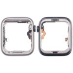Marco Central de Acero Grafito para Apple Watch Series 4 44mm LTE con Placa de Bisel y Eje Giratorio de Corona Cable Flex