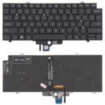 Teclado Retroiluminado para Dell Latitude 7420 5420 Portátil Versión USA (Negro)