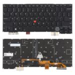 Teclado Retroiluminado para Lenovo Thinkpad X1C X1 Carbon Gen12 Versión USA (Negro)