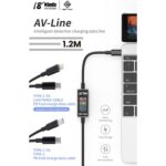 Cable de Carga y datos AV-Line Pro Type-C a Type-C (1,2 m) (18 Unidades) - Imagen 2