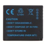 Batería Cámara para Panasonic DMC-ZS20 ZS1 ZS3 ZS5 ZS7 ZS8 TZ2 DMW-BCG10 1250 mAh