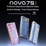 AULA nova75 Smart Display Tri-Mode RGB Customizable Gaming Mechanical Keyboard - Imagen 3