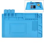 Plataforma de Mantenimiento Antiestático Antideslizante Alta Temperatura Almohadilla de Aislamiento de Silicona 45 cm x 30 cm (Azul)