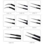 Pinzas BEST BST-15 Antiestáticas de Precisión Acero Inoxidable ESD - Imagen 4