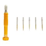 Juego de Destornilladores Jf-6688 Estilo Bolígrafo Metal 5 en 1 Reparación de Phones (Dorado)