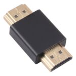 Adaptador HDMI Macho a Masculino Chapado en Oro (Negro)