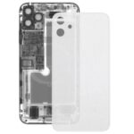 Contraportada de Batería Vidrio esmerilado transparente para Apple iPhone 11 (Transparente)