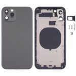 Cubierta de Carcasa Trasera para Apple iPhone 11 con Apariencia de Imitación para Apple iPhone 13 Pro (Negro)