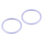 Anillo de Aro Protector de Metal con Lente de Cristal para Apple iPhone 12 (Púrpura) 2 Piezas - Imagen 3