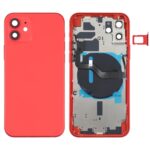 Tapa Trasera de Batería con Llaves Laterales, Bandeja Tarjetas, Flex Cable Potencia y Volumen, Módulo Carga Inalámbrica para Apple iPhone 12