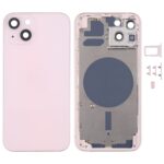 Cubierta Trasera con Bandeja SIM, Llaves Laterales y Lente de Cámara para Apple iPhone 13 (Rosa)
