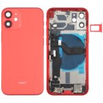 Cubierta Posterior Batería para Apple iPhone 12 Mini con Teclas Laterales, Altavoz, Timbre, Zumbador, Motor, Lente Cámara, Bandeja Tarjetas, Botón Encendido, Volumen, Puerto Carga Inalámbrica