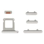 Bandeja Tarjeta SIM + Teclas Laterales para Apple iPhone 14 Pro Max (Plata)