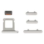 Bandeja Tarjeta SIM + Teclas Laterales para Apple iPhone 14 Pro (Plata)