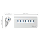 Hub USB 3.0 Orico M3H7-V1 de 7 Puertos con Aleación de Aluminio y Adaptador de Corriente 30 W - Imagen 3