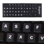 Cubierta de Película para Teclado de Computadora Portátil en Inglés de Pasta Independiente (Negro)