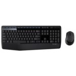 Teclado Inalámbrico Logitech MK345 Tamaño Completo y Mouse Óptico Inalámbrico 2.4Ghz 1000Dpi con Nano Receptor (Negro)