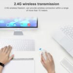 ZGB 360 2.4G Computadora Portátil Mini Ratón Inalámbrico Recargable 1000dpi - Imagen 4