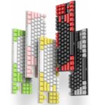 Teclado Mecánico para Juegos Forev FV-301 Blue Axis 87 Teclas con Cable de 1,6 m (Blanco y Verde) - Imagen 2
