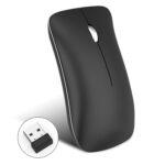 Ratón Óptico Inalámbrico Hxsj T23 Bluetooth y 2,4 GHz Modos Duales 4 Teclas 1600 DPI Ergonomía Ajustable